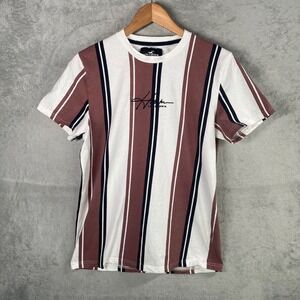 Hollister Y2k T Shirt Mens Medium Embroidered Logo Striped Streetwear‎ Preppy